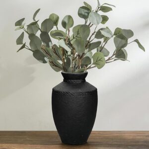 Black Rustic Ceramic Vase