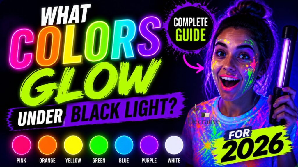 What Colors Glow Under Black Light Complete Guide for 2026